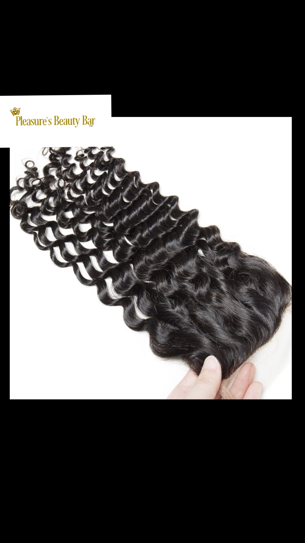 Deep Wave Indian Remy Human Hair Bundles with Closure