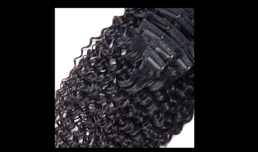 Deep Curly Peruvian Human Hair Clip-ins