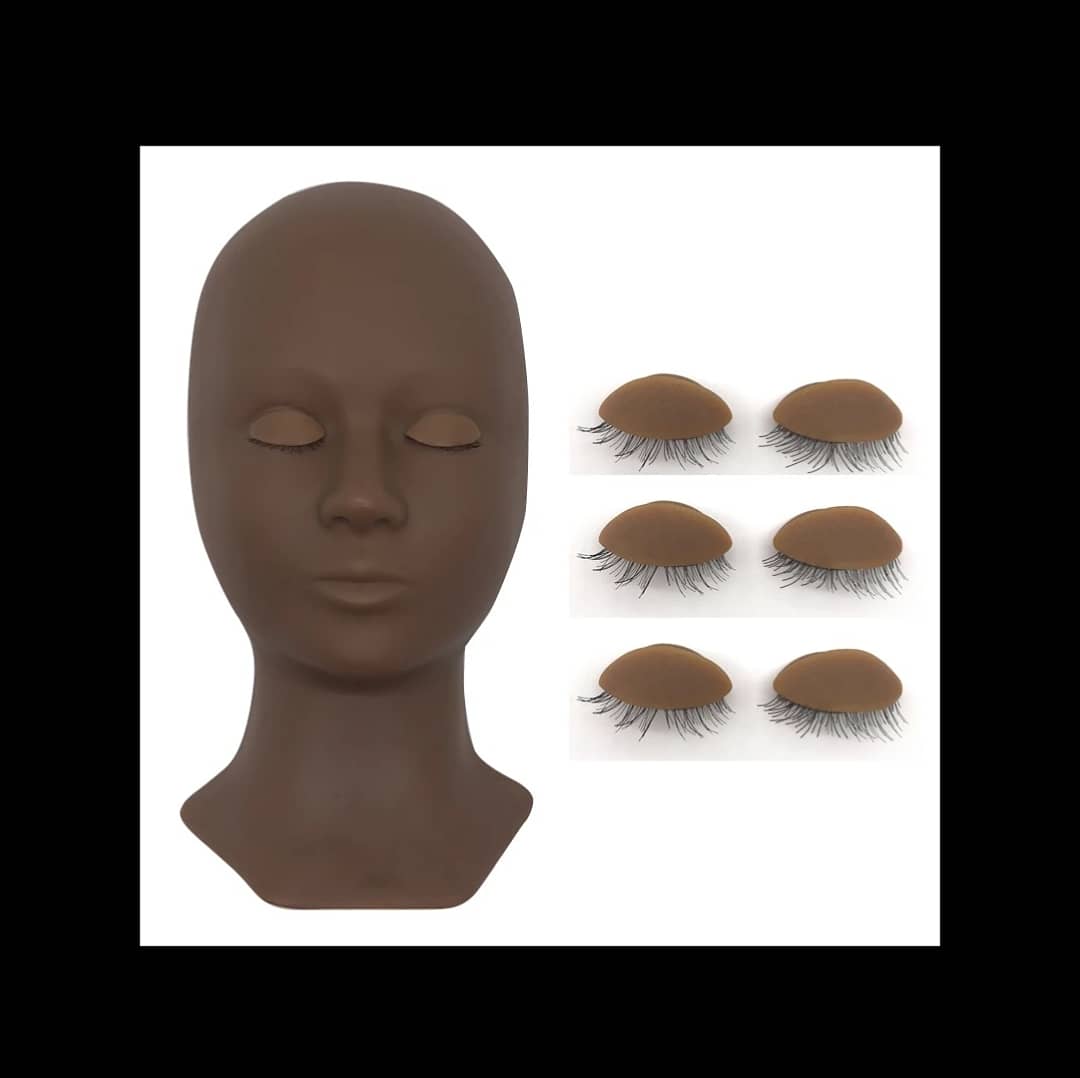 Training Mannequin Head with Replaceable Eyelids